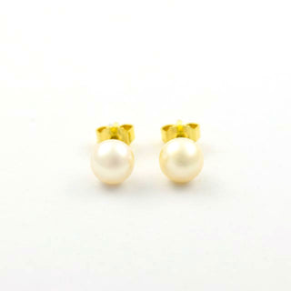 Perlenohrstecker aus 585 Gelbgold, nachhaltiger second hand Schmuck perfekt aufgearbeitet