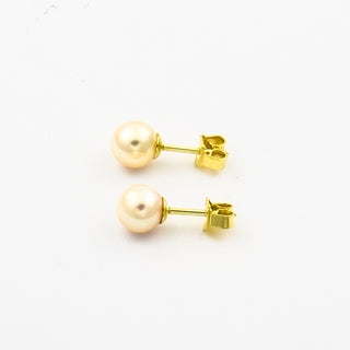 Perlohrstecker aus 585 Gelbgold, nachhaltiger second hand Schmuck perfekt aufgearbeitet