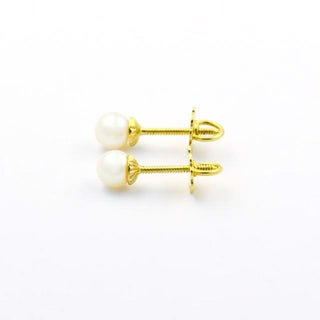 Perlenohrstecker aus 585 Gelbgold, nachhaltiger second hand Schmuck perfekt aufgearbeitet