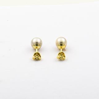 Perlohrstecker aus 585 Gelbgold, nachhaltiger second hand Schmuck perfekt aufgearbeitet