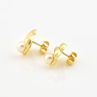 Perlenohrstecker aus 585 Gelbgold, nachhaltiger second hand Schmuck perfekt aufgearbeitet