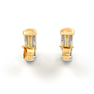 Brillantohrstecker aus 585 Gelb- und Weißgold, nachhaltiger second hand Schmuck perfekt aufgearbeitet