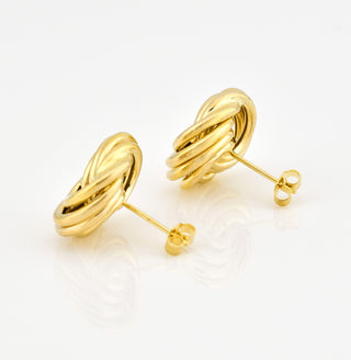 Ohrstecker aus 585 Gelbgold, nachhaltiger second hand Schmuck perfekt aufgearbeitet