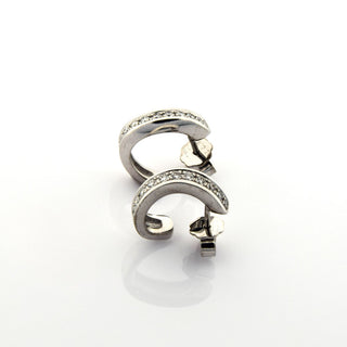 Brillantohrstecker aus 750 Weißgold, nachhaltiger second hand Schmuck perfekt aufgearbeitet