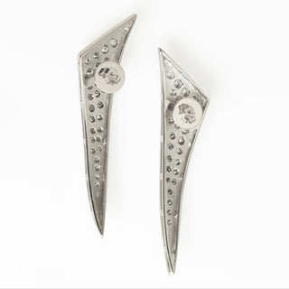 Brillantohrstecker aus 585 Weißgold, nachhaltiger second hand Schmuck perfekt aufgearbeitet