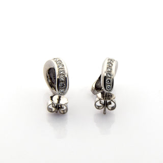 Brillantohrstecker aus 750 Weißgold, nachhaltiger second hand Schmuck perfekt aufgearbeitet