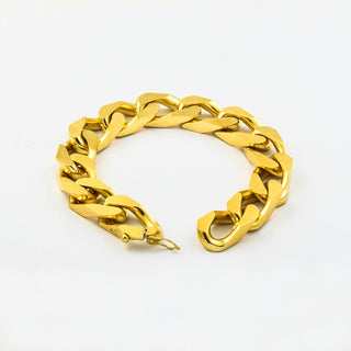 Panzerarmband aus 750 Gelbgold, nachhaltiger second hand Schmuck perfekt aufgearbeitet