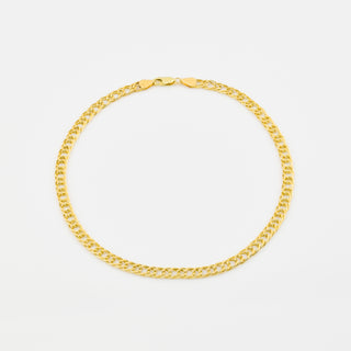 Panzerkette aus 585 Gelbgold, nachhaltiger second hand Schmuck perfekt aufgearbeitet