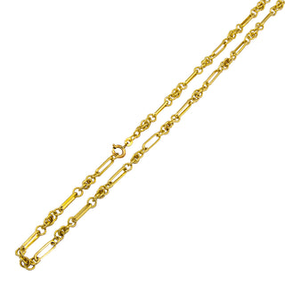 Phantasiekette aus 585 Gelbgold, 82cm, nachhaltiger second hand Schmuck perfekt aufgearbeitet