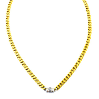Quinn Brillantcollier aus 585 Gelb- und Weißgold, nachhaltiger second hand Schmuck perfekt aufgearbeitet