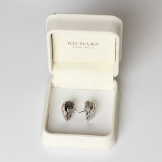 Richarz Brillantohrstecker aus 750 Weißgold, nachhaltiger second hand Schmuck perfekt aufgearbeitet