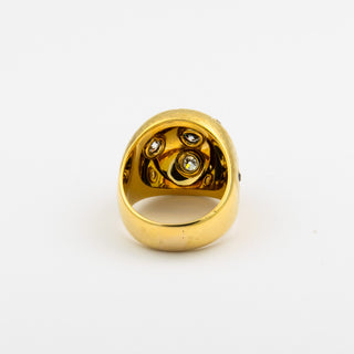 Brillantring aus 585 Gelbgold, nachhaltiger second hand Schmuck perfekt aufgearbeitet