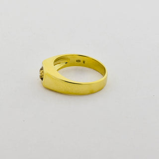 Brillantring aus 585 Gelbgold, nachhaltiger second hand Schmuck perfekt aufgearbeitet
