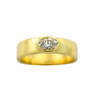 Diamantring aus 585 Gelbgold, nachhaltiger second hand Schmuck perfekt aufgearbeitet