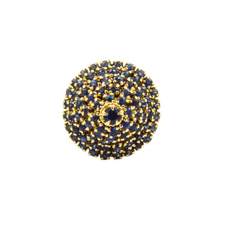 Ring aus 585 Gelbgold mit Saphir, nachhaltiger second hand Schmuck perfekt aufgearbeitet