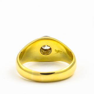 Brillantring aus 585 Gelb- und Weißgold, nachhaltiger second hand Schmuck perfekt aufgearbeitet