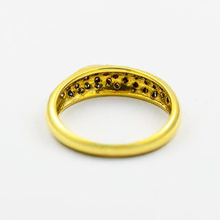 Diamantring aus 585 Gelb- und Weißgold, nachhaltiger second hand Schmuck perfekt aufgearbeitet