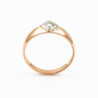 Brillantring aus 585 Gelbgold, nachhaltiger second hand Schmuck perfekt aufgearbeitet