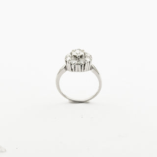 Ring aus 585 Weißgold mit Brillant, nachhaltiger second hand Schmuck perfekt aufgearbeitet