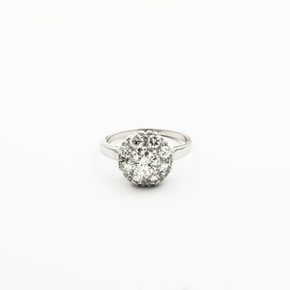 Ring aus 585 Weißgold mit Brillant, nachhaltiger second hand Schmuck perfekt aufgearbeitet