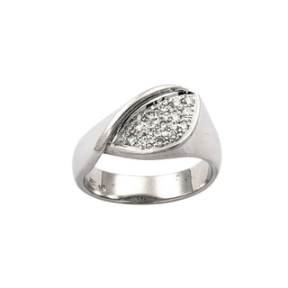 Brillantring aus 585 Weißgold, nachhaltiger second hand Schmuck perfekt aufgearbeitet