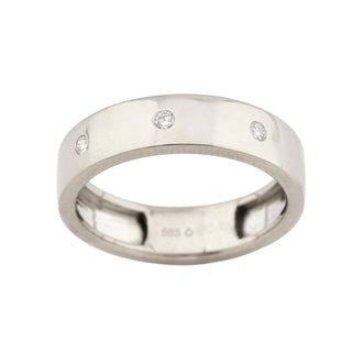 Brillantring aus 585 Weißgold, nachhaltiger second hand Schmuck perfekt aufgearbeitet