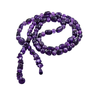 Steinkette mit Amethyst, nachhaltiger second hand Schmuck perfekt aufgearbeitet