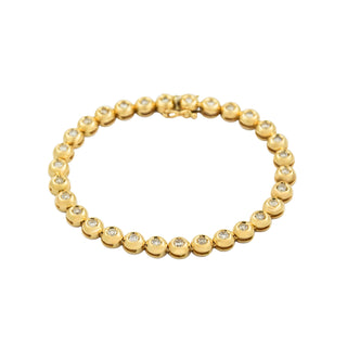 Brillantarmband aus 585 Gelbgold, nachhaltiger second hand Schmuck perfekt aufgearbeitet