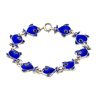 Volmer Bahner Armband Fische aus 925 Silber, nachhaltiger second hand Schmuck perfekt aufgearbeitet