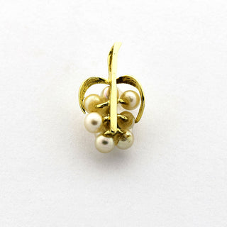 Perlenanhänger Weinrebe aus 585 Gelbgold, nachhaltiger second hand Schmuck perfekt aufgearbeitet