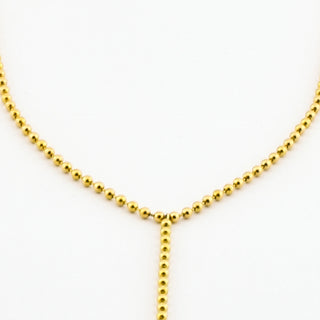 Y-Kette aus 750 Gelbgold, nachhaltiger second hand Schmuck perfekt aufgearbeitet