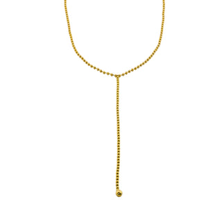 Y-Kette aus 750 Gelbgold, nachhaltiger second hand Schmuck perfekt aufgearbeitet