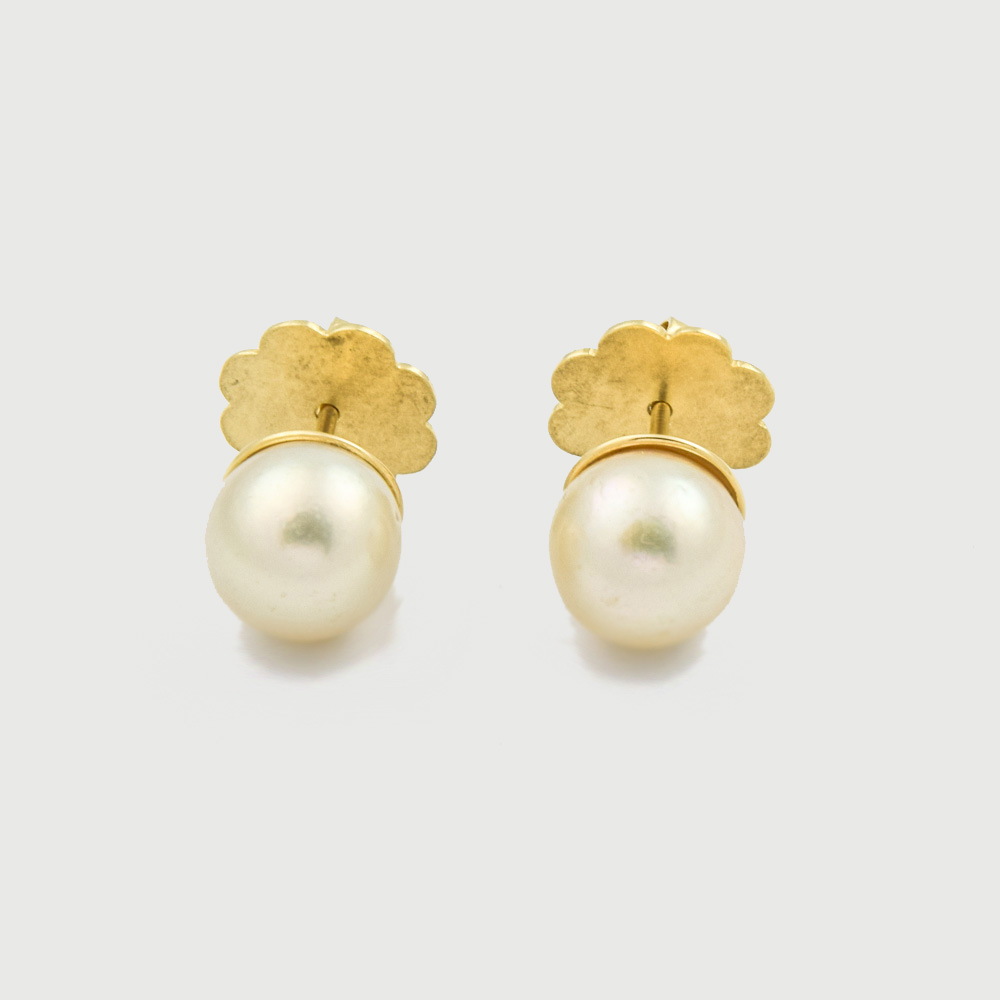 Perlenschmuck - Ohrhänger aus Gold mit Perle