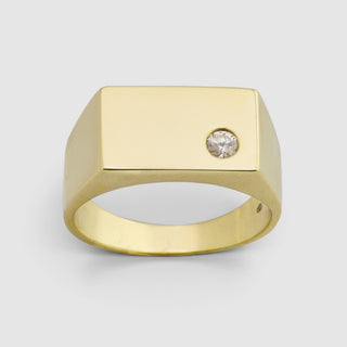 Herrenschmuck aus zweiter Hand Manschettenknöpfe aus Gelbgold mit Brillant
