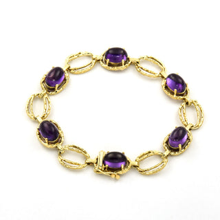 Armband aus Gelbgold mit Amethyst