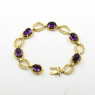 Armband aus Gelbgold mit Amethyst