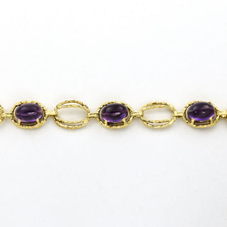 Armband aus Gelbgold mit Amethyst