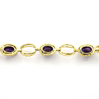 Armband aus Gelbgold mit Amethyst