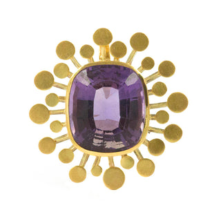 Anhänger aus Gelbgold mit Amethyst