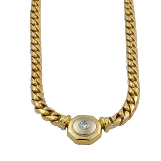 Brillantcollier aus Gelb- und Weißgold