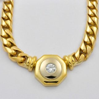 Brillantcollier aus Gelb- und Weißgold