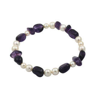 Armband mit Amethyst und Perle