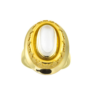 Ring aus Gelbgold mit Mondstein