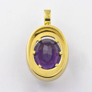 Anhänger aus Gelbgold mit Amethyst