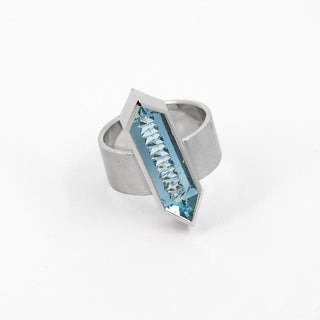 Tom Munsteiner Ring aus Platin mit Aquamarin