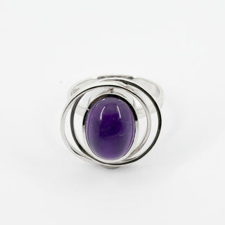 Ring aus Weißgold mit Amethyst