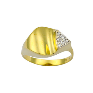 Diamantring aus Gelbgold