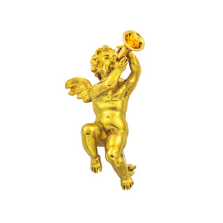 Brosche Putto aus Gelbgold