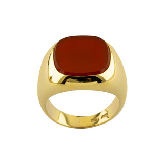 Ring aus Gelbgold mit Karneol