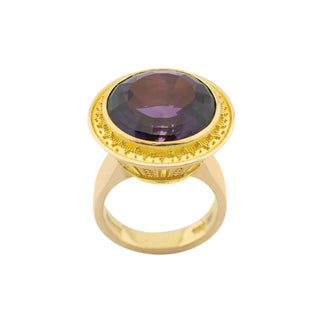 Schott Ring aus Gelbgold mit Amethyst